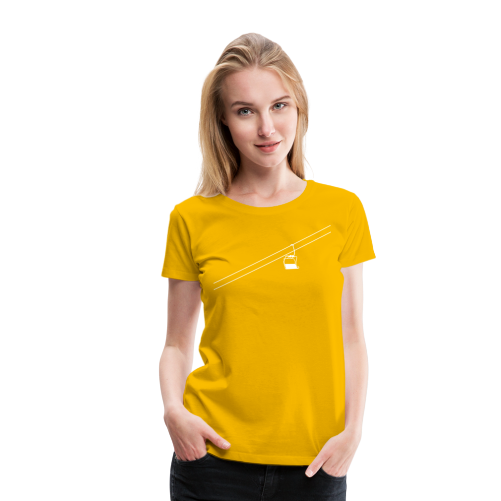 SnowBrains 'Chairlift' Women’s Premium T-Shirt - sun yellow