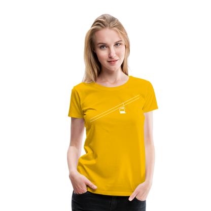 SnowBrains 'Chairlift' Women’s Premium T-Shirt - sun yellow