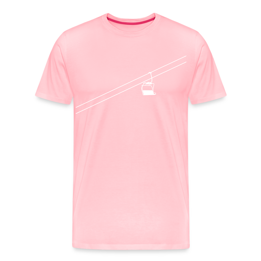 SnowBrains "Chairlift" Men's Premium T-Shirt - pink