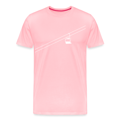 SnowBrains "Chairlift" Men's Premium T-Shirt - pink