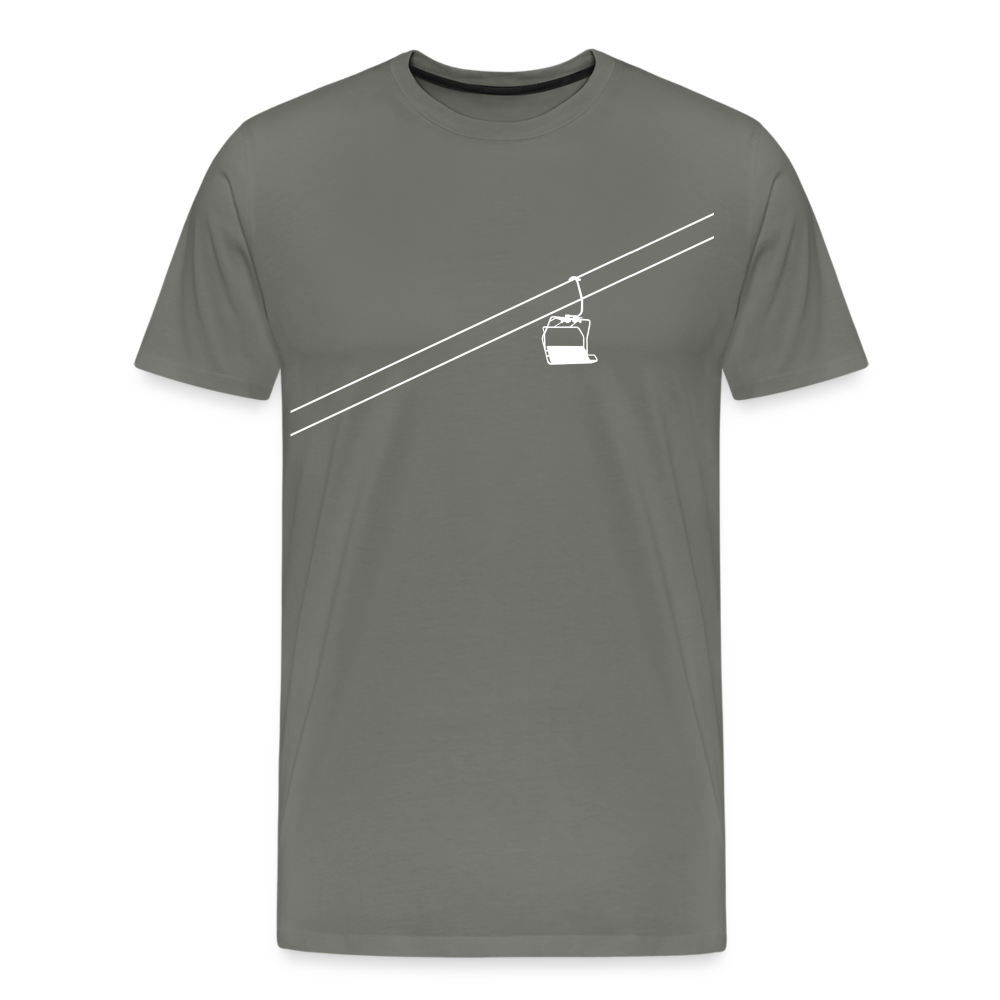 SnowBrains "Chairlift" Men's Premium T-Shirt - asphalt gray