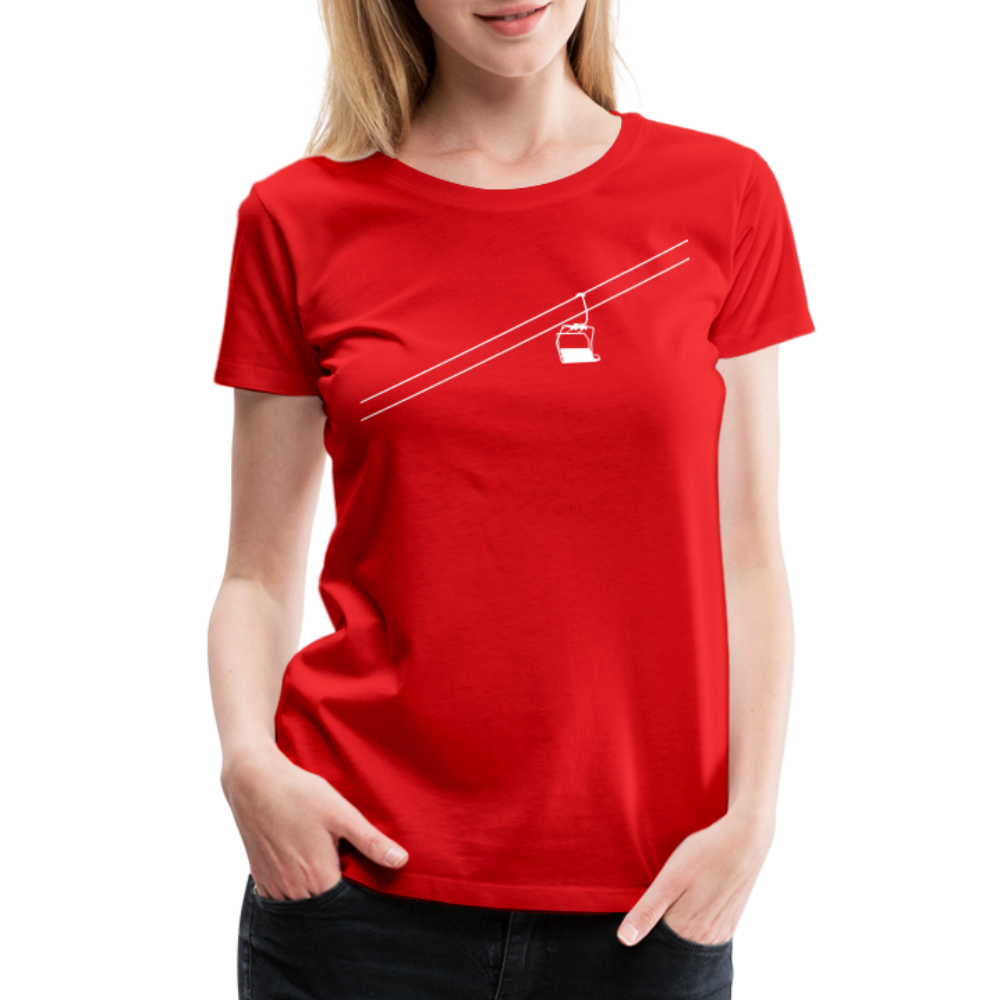 SnowBrains 'Chairlift' Women’s Premium T-Shirt - red