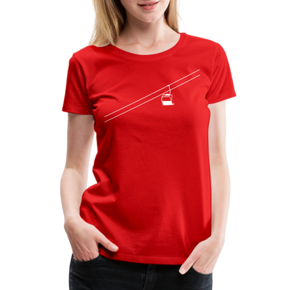 SnowBrains 'Chairlift' Women’s Premium T-Shirt - red