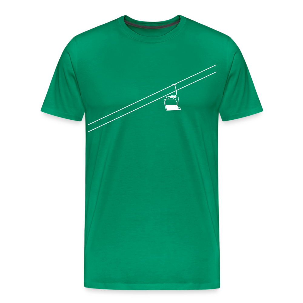 SnowBrains "Chairlift" Men's Premium T-Shirt - kelly green