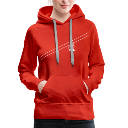 SnowBrains 'Chairlift' Women’s Premium Hoodie - red