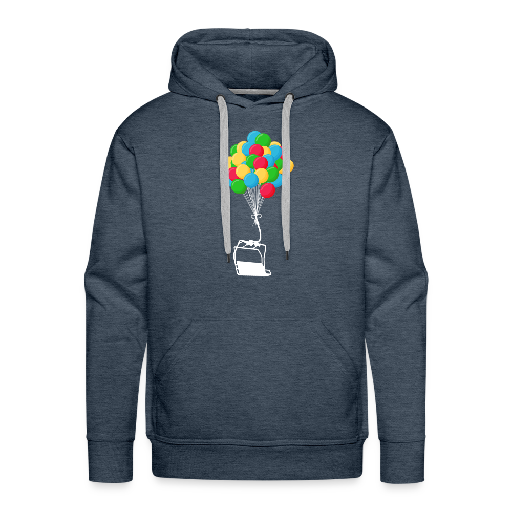 SnowBrains "Balloon Chair" Men’s Premium Hoodie - heather denim