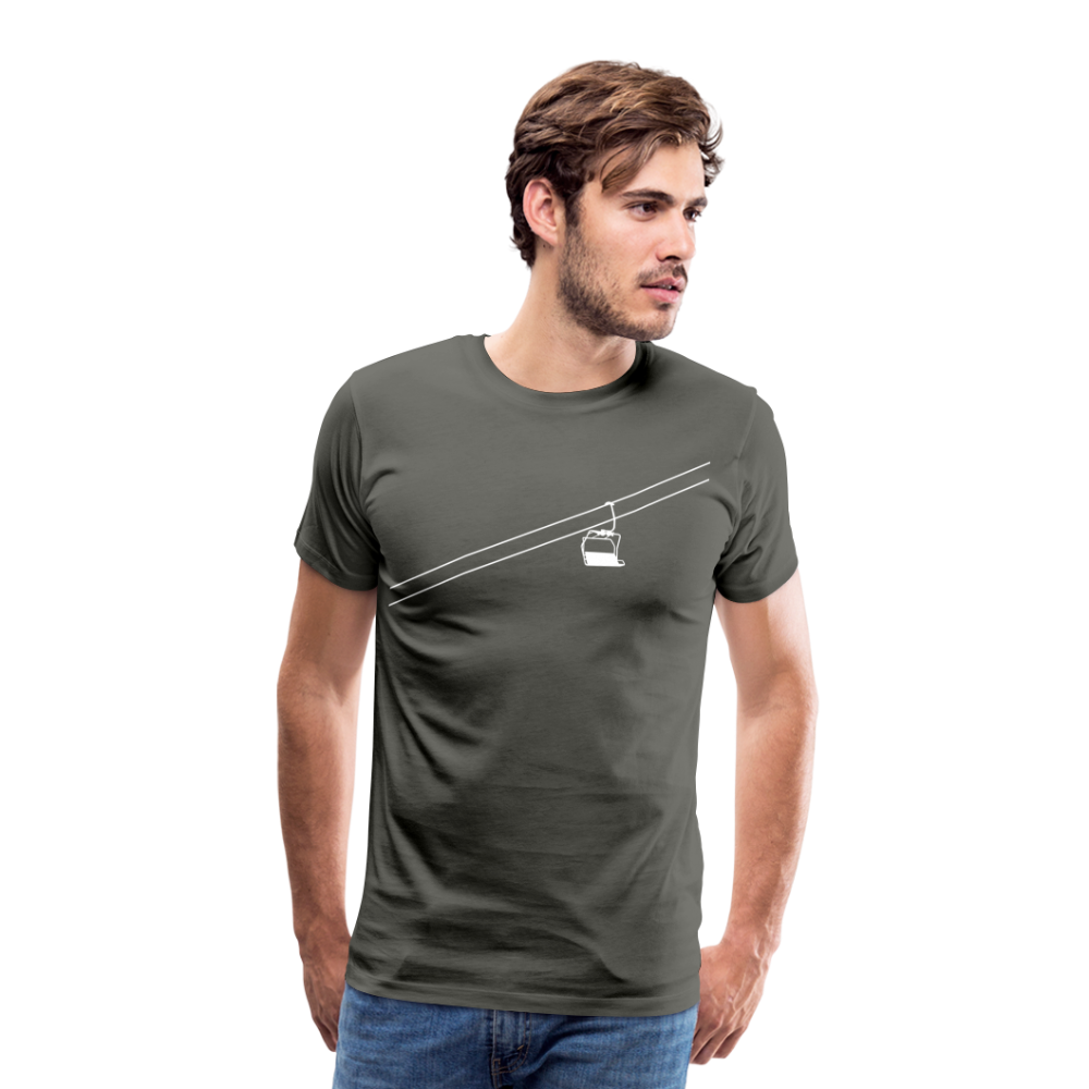 SnowBrains "Chairlift" Men's Premium T-Shirt - asphalt gray