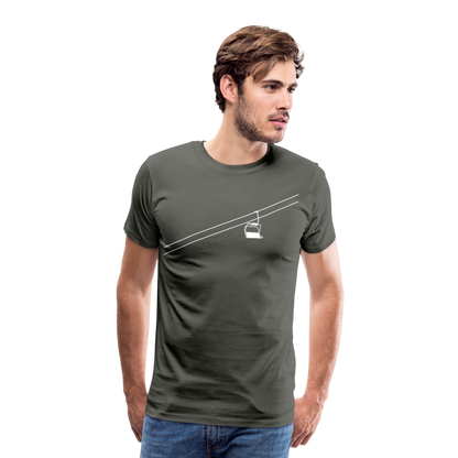 SnowBrains "Chairlift" Men's Premium T-Shirt - asphalt gray