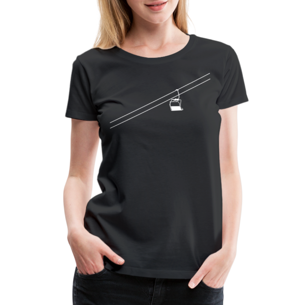 SnowBrains 'Chairlift' Women’s Premium T-Shirt - black