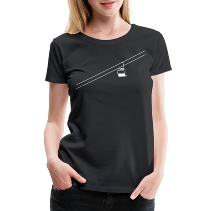 SnowBrains 'Chairlift' Women’s Premium T-Shirt - black