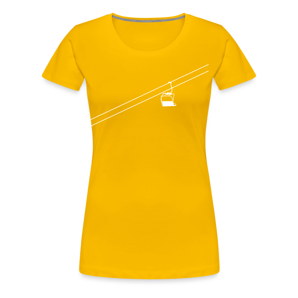 SnowBrains 'Chairlift' Women’s Premium T-Shirt - sun yellow