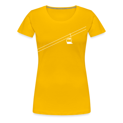 SnowBrains 'Chairlift' Women’s Premium T-Shirt - sun yellow