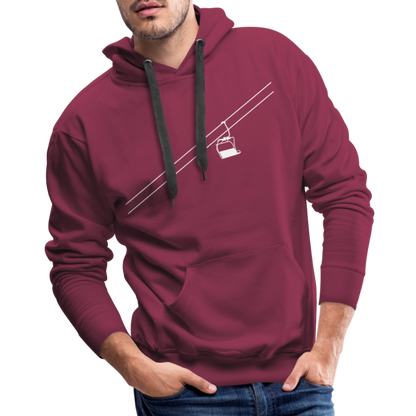 SnowBrains 'Chairlift' Men’s Premium Hoodie - burgundy