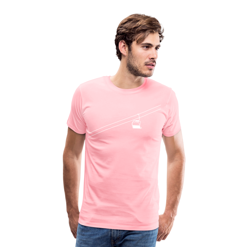 SnowBrains "Chairlift" Men's Premium T-Shirt - pink