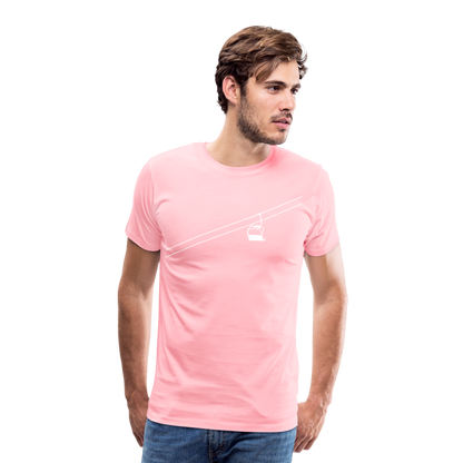 SnowBrains "Chairlift" Men's Premium T-Shirt - pink