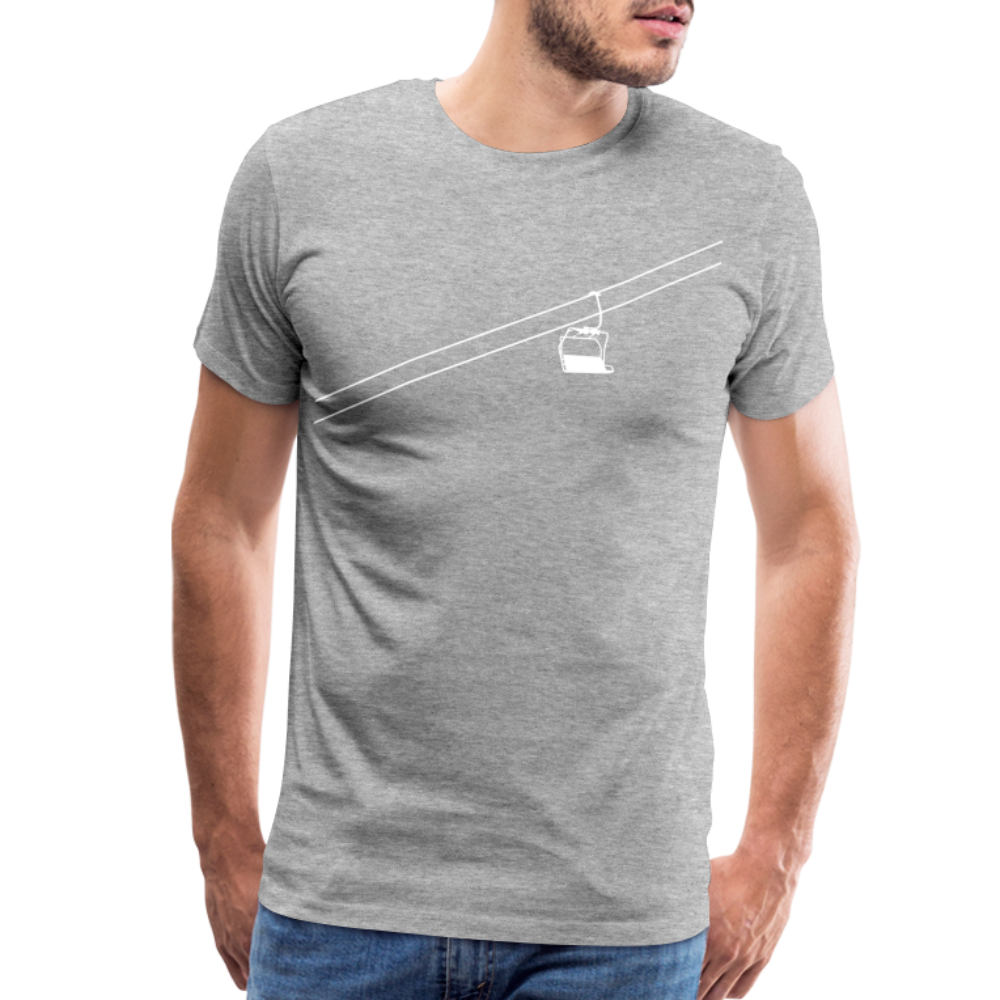 SnowBrains "Chairlift" Men's Premium T-Shirt - heather gray