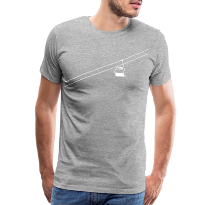 SnowBrains "Chairlift" Men's Premium T-Shirt - heather gray