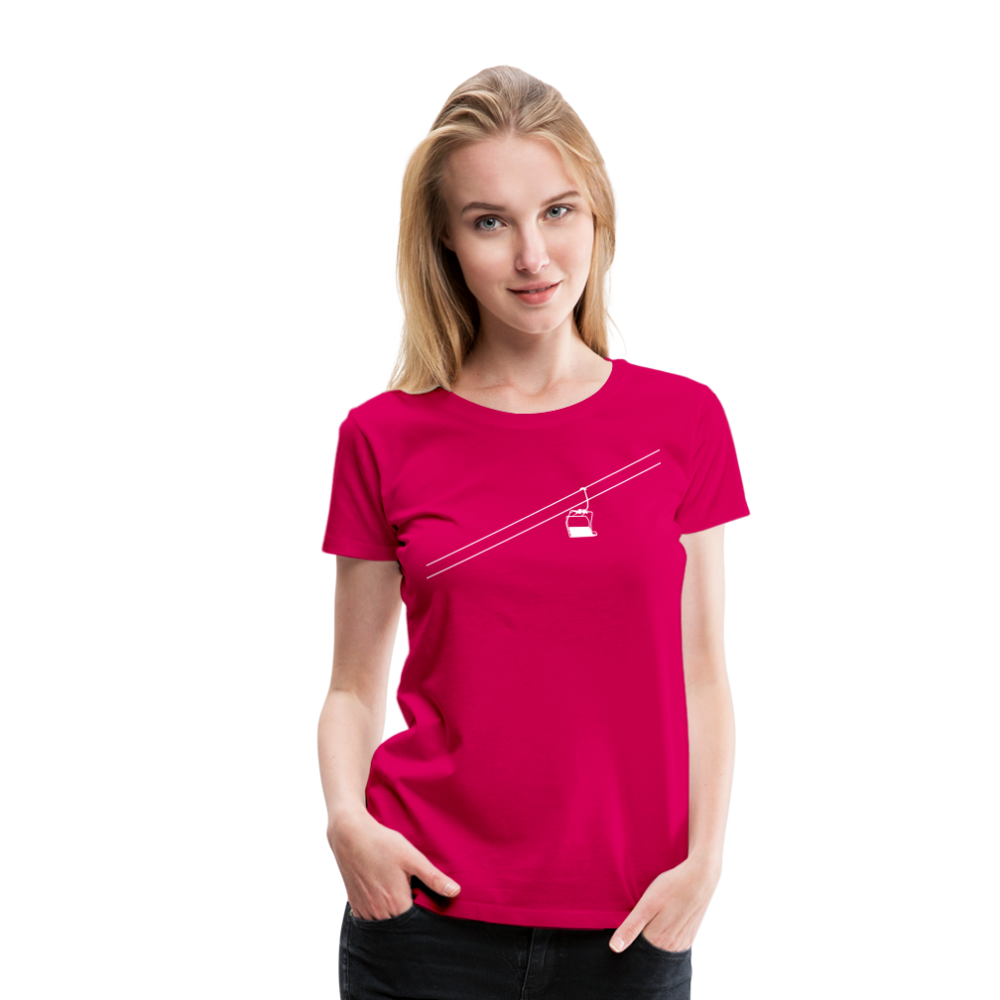 SnowBrains 'Chairlift' Women’s Premium T-Shirt - dark pink