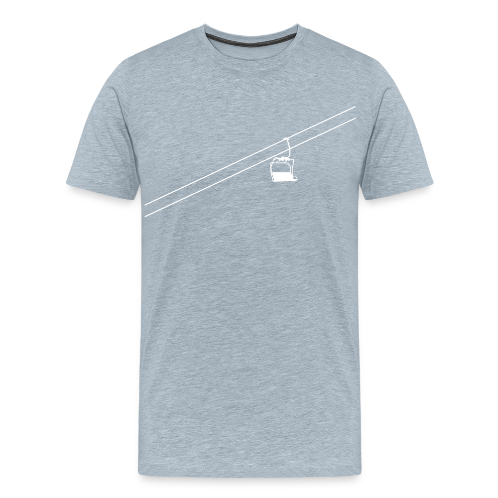 SnowBrains "Chairlift" Men's Premium T-Shirt - heather ice blue