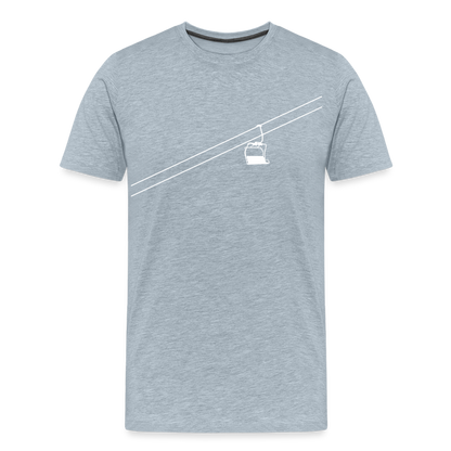 SnowBrains "Chairlift" Men's Premium T-Shirt - heather ice blue