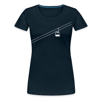 SnowBrains 'Chairlift' Women’s Premium T-Shirt - deep navy