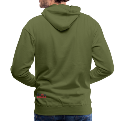 SnowBrains 'Chairlift' Men’s Premium Hoodie - olive green