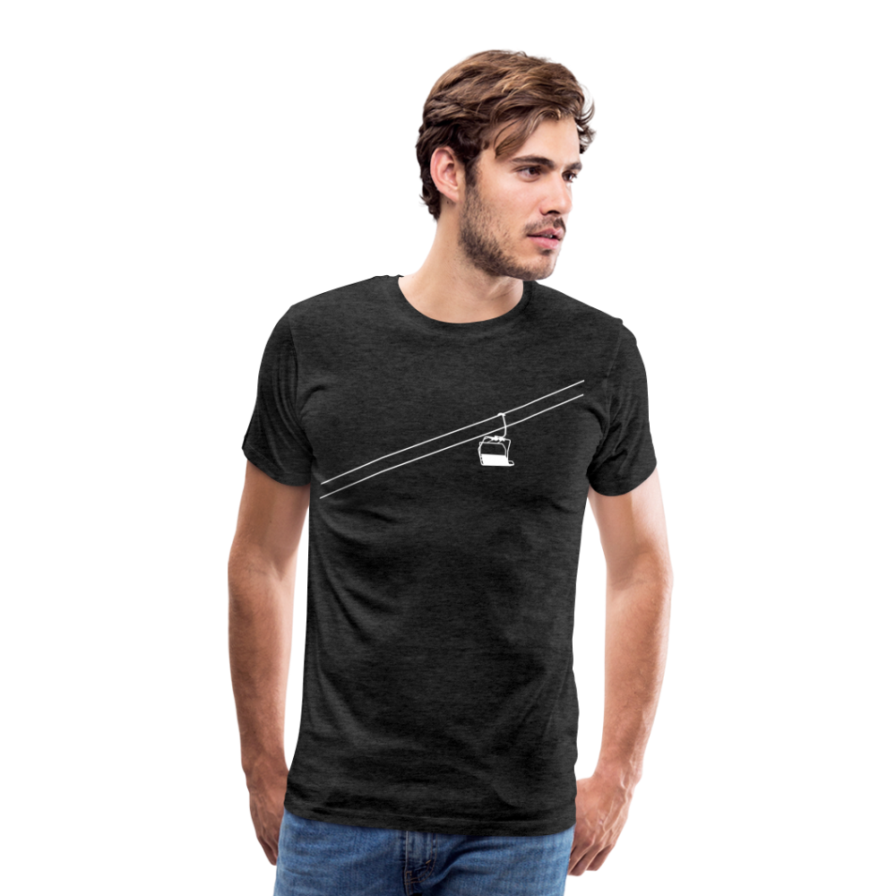 SnowBrains "Chairlift" Men's Premium T-Shirt - charcoal grey