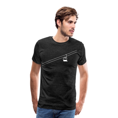 SnowBrains "Chairlift" Men's Premium T-Shirt - charcoal grey