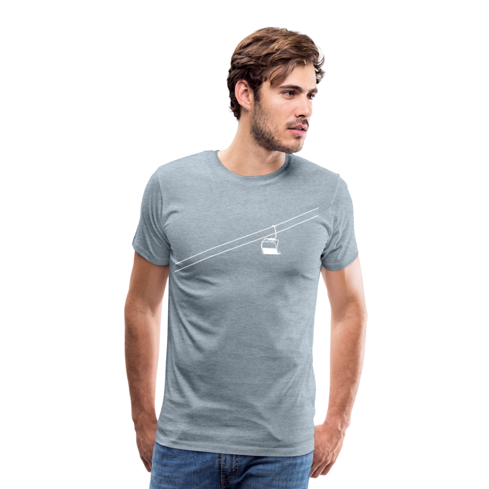 SnowBrains "Chairlift" Men's Premium T-Shirt - heather ice blue