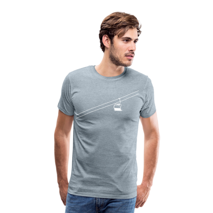 SnowBrains "Chairlift" Men's Premium T-Shirt - heather ice blue