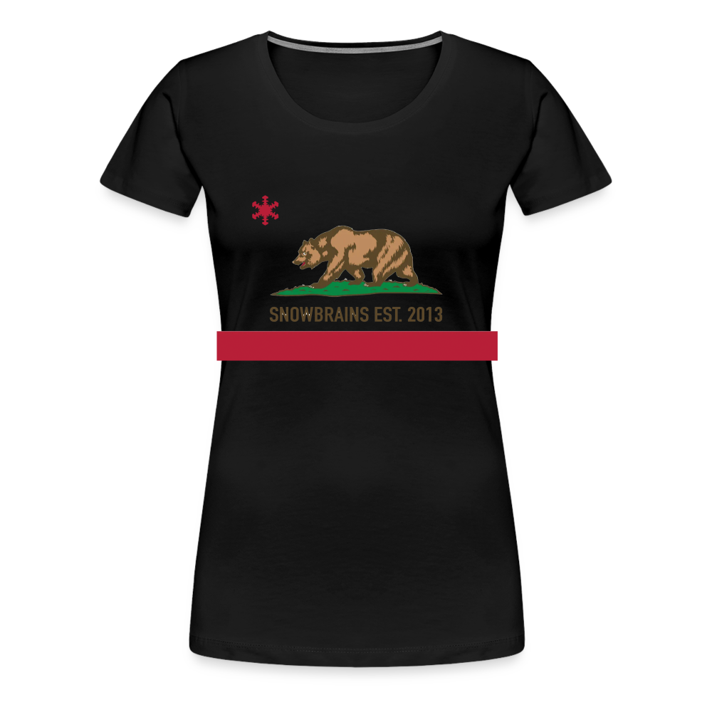 SnowBrains "California Republic" Women's Premium T-Shirt - black