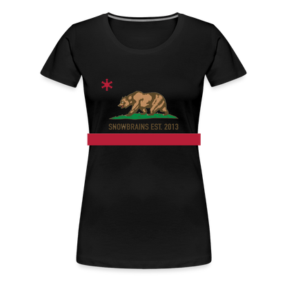 SnowBrains "California Republic" Women's Premium T-Shirt - black