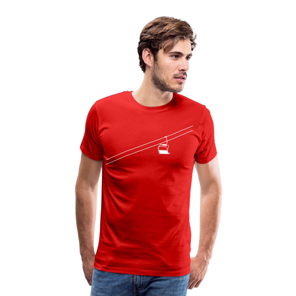 SnowBrains "Chairlift" Men's Premium T-Shirt - red