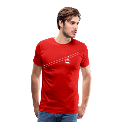 SnowBrains "Chairlift" Men's Premium T-Shirt - red