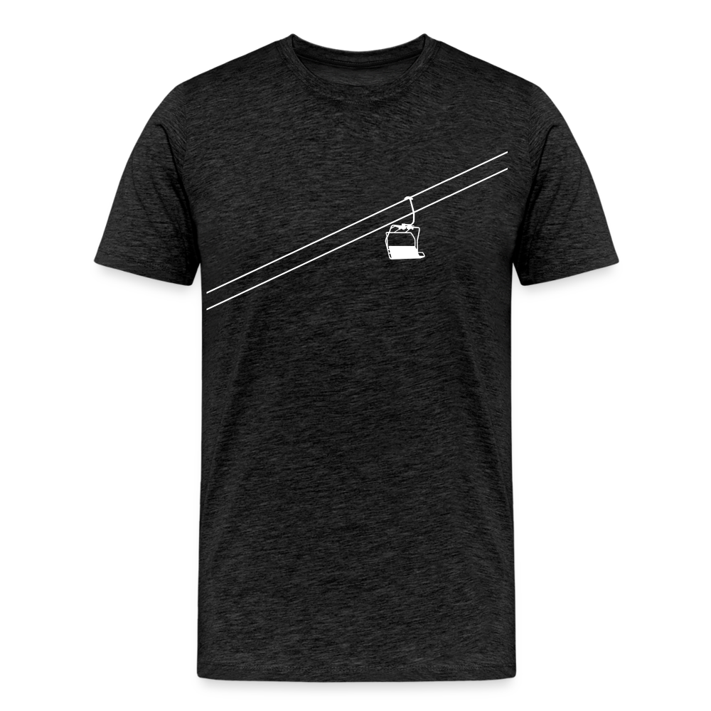 SnowBrains "Chairlift" Men's Premium T-Shirt - charcoal grey