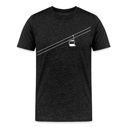 SnowBrains "Chairlift" Men's Premium T-Shirt - charcoal grey