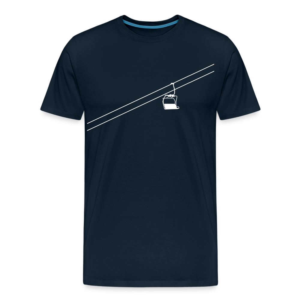 SnowBrains "Chairlift" Men's Premium T-Shirt - deep navy