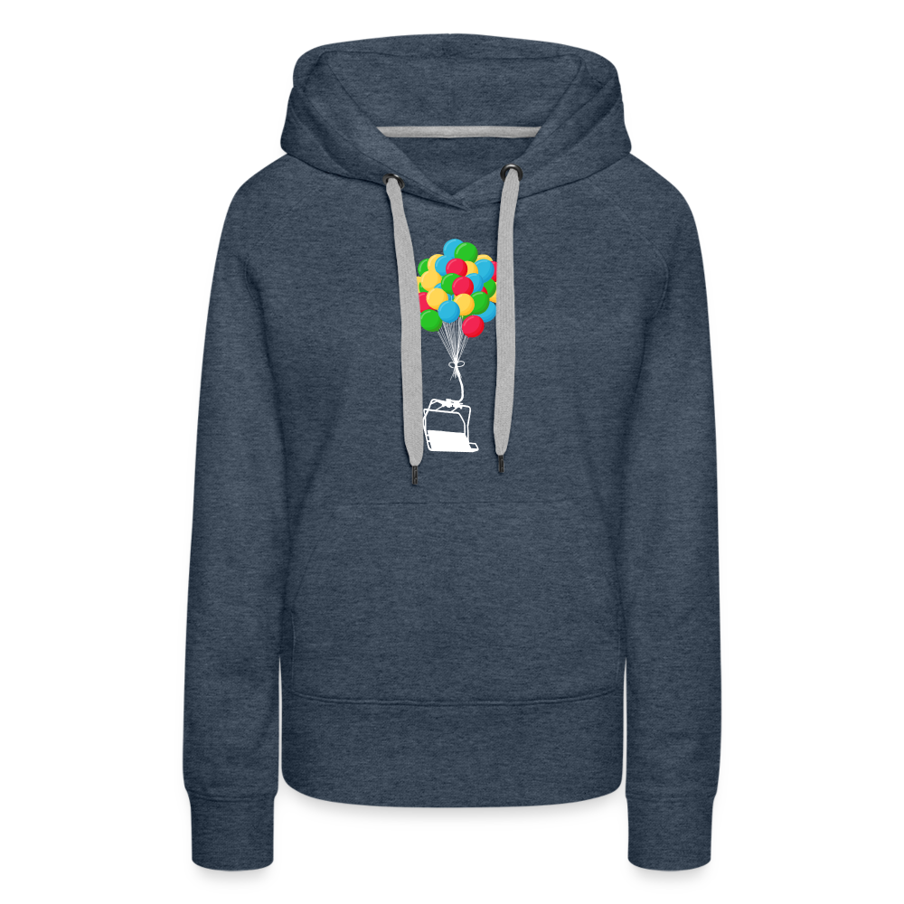 SnowBrains "Balloon Chair" Women’s Premium Hoodie - heather denim