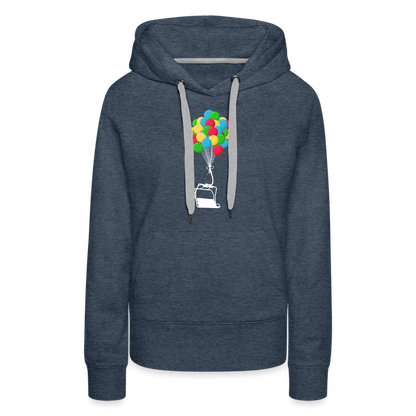 SnowBrains "Balloon Chair" Women’s Premium Hoodie - heather denim