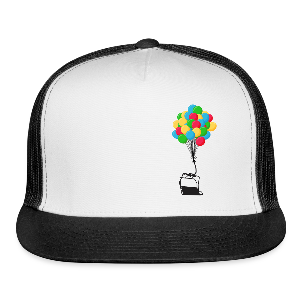 SnowBrains "Balloon Chair" Trucker Cap - white/black