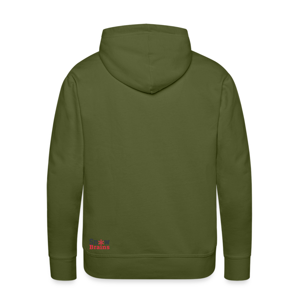 SnowBrains "Dark Side of the Snow" Men’s Hoodie - olive green