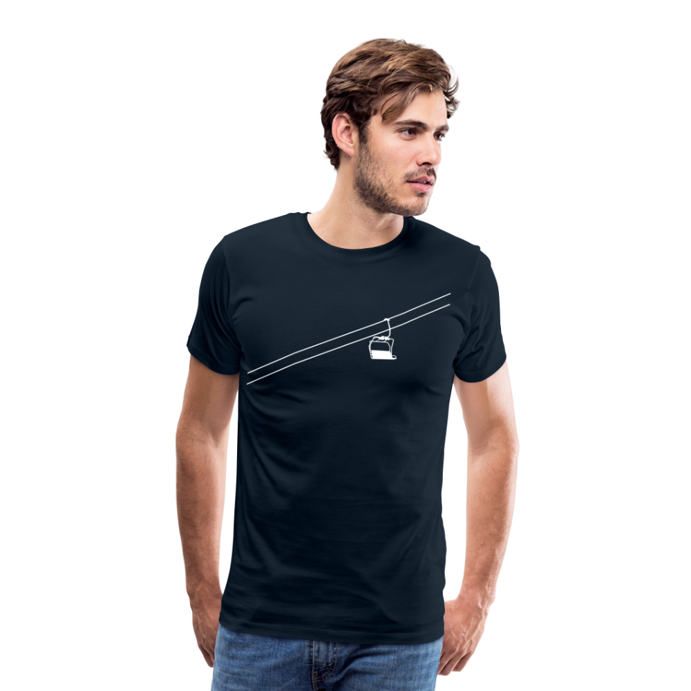 SnowBrains "Chairlift" Men's Premium T-Shirt - deep navy