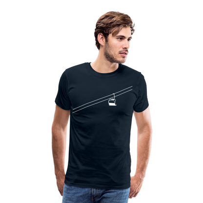 SnowBrains "Chairlift" Men's Premium T-Shirt - deep navy