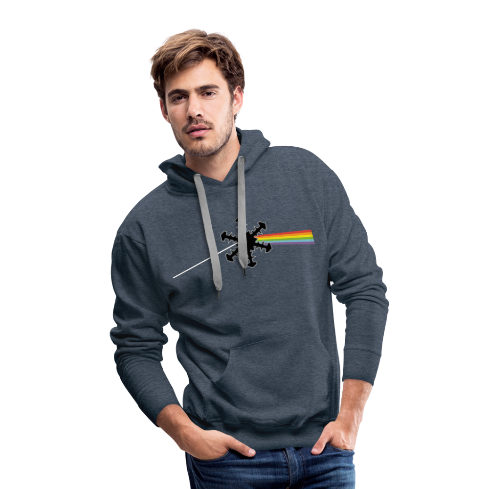 SnowBrains "Dark Side of the Snow" Men’s Hoodie - heather denim