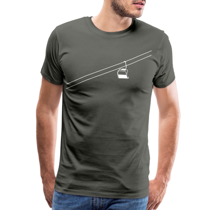 SnowBrains "Chairlift" Men's Premium T-Shirt - asphalt gray