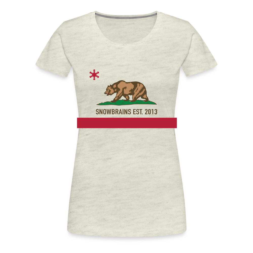 SnowBrains "California Republic" Women's Premium T-Shirt - heather oatmeal