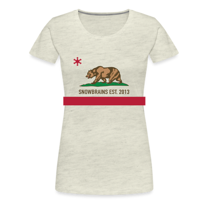 SnowBrains "California Republic" Women's Premium T-Shirt - heather oatmeal