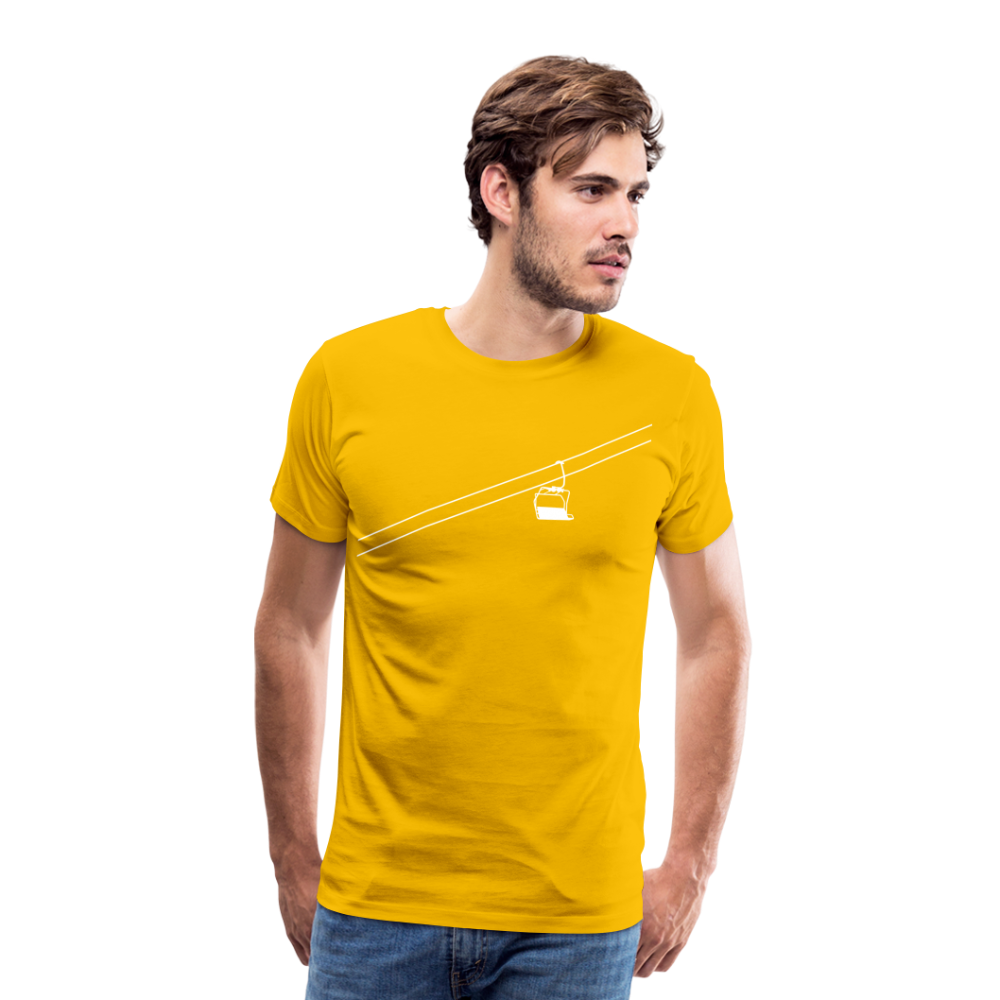 SnowBrains "Chairlift" Men's Premium T-Shirt - sun yellow