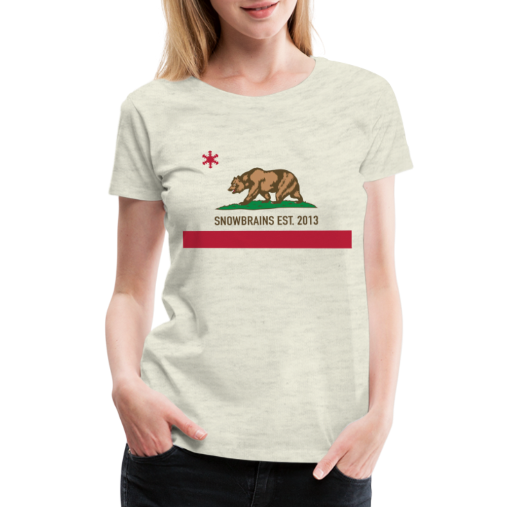 SnowBrains "California Republic" Women's Premium T-Shirt - heather oatmeal