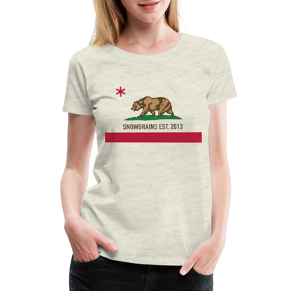 SnowBrains "California Republic" Women's Premium T-Shirt - heather oatmeal